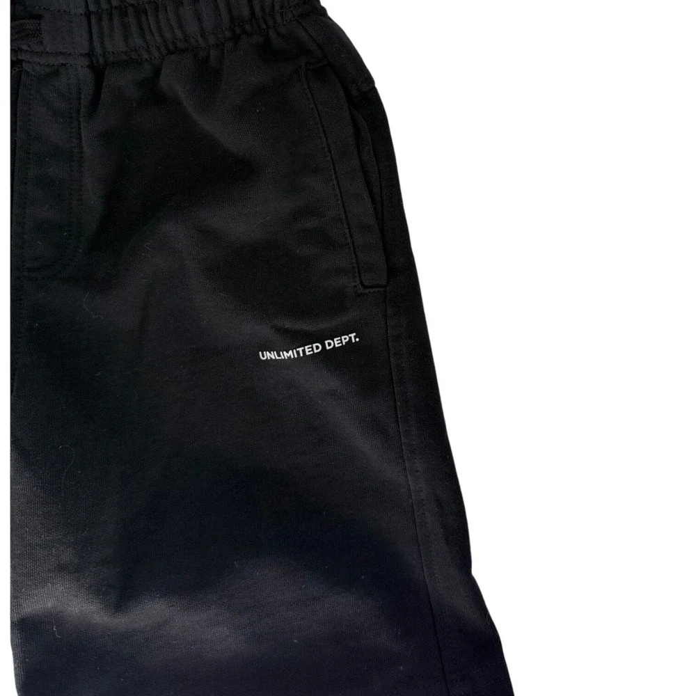 Zara Kids Black Sweat Shorts Elastic Waist Drawstring Size 13/14 Y or Women's XS
